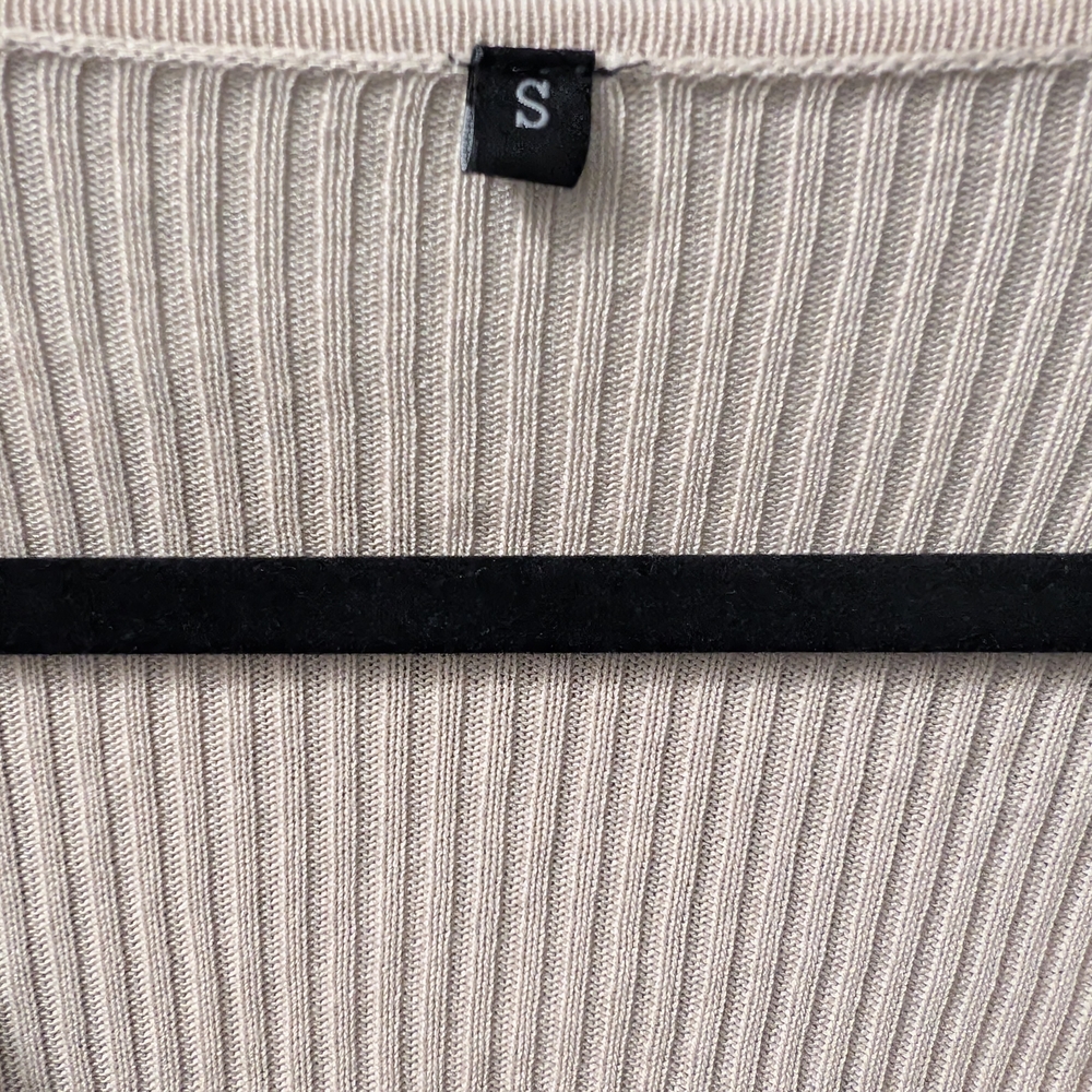 Cream Ribbed Knit Top - Picture 2 of 3